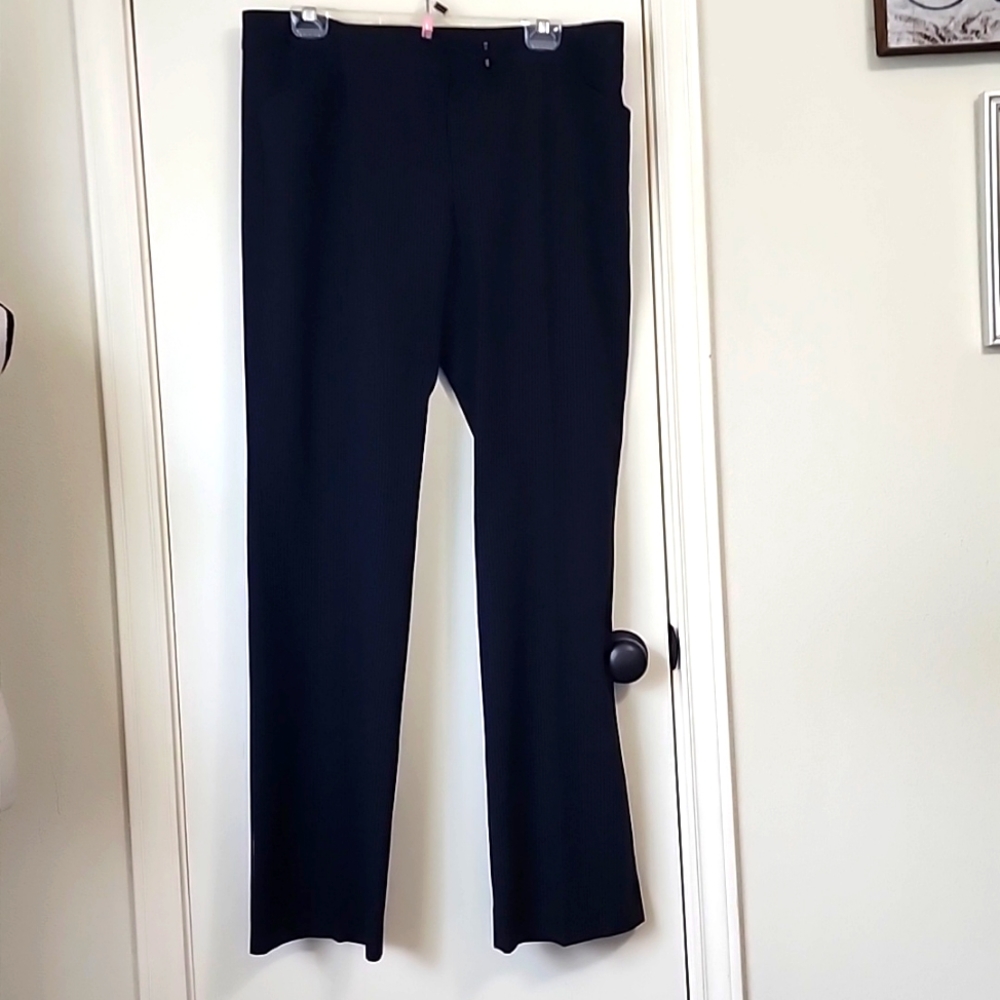 "ANTONIO MELANI" NAVY/CREAM STRIPED PANTS SZ 14